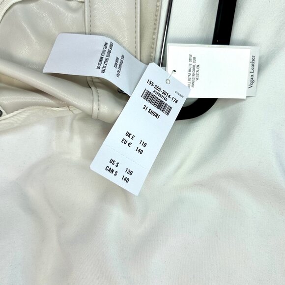 A&F Mixed Fabric Ultra High Rise 90s Slim Straight Jean 31/12 Short - NEW - Picture 7 of 9